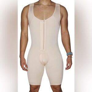 Men Bodysuit Waist Trainer Butt Lifter Tummy Control Open Bust Shape wear Size M